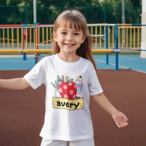 Personalized Back to School T-shirt First Day of School Shirt Gift for Kids