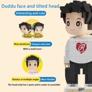 Full Body Customized 2 People Duddu Brick Figures Creative Couple Gifts Valentine's Day Gift Birthday Gift