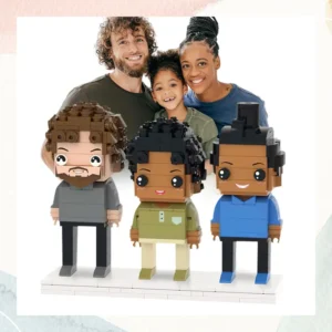 Full Body Customizable 3 People Custom Brick Figures Small Particle Block