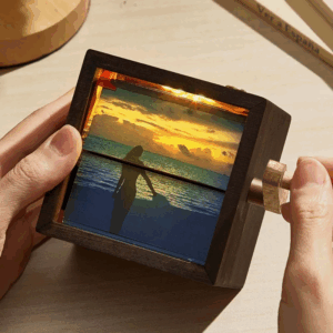 Custom Photo Flipbook Frame Animation Machine Hand-cranked Flipbook Box Photo Album with Light Anniversary Gifts