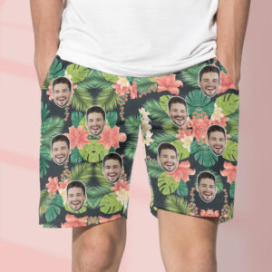 Custom Face Beach Shorts Hawaii Fashion Gifts