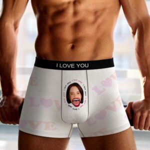 Custom Photo Boxer Kiss Underwear Men's Underwear Gift For Boyfriend AR View