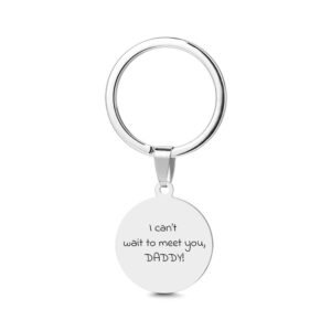 Daddy to Be Keychain Sonogram Ultrasound Baby Announcement New Dad Gift for Him Pregnancy Photo from Tummy