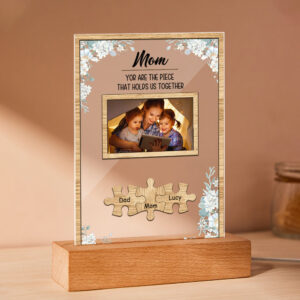 Personalized Dad You Are the Piece that Holds Us Together Photo Acrylic Night Light Father's Day Gift for Dad