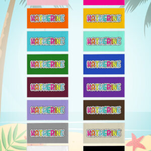 Personalized Dalmatian Dots Beach Towel with Rainbow Name Summer Vacation Bridesmaid Party Gift for Her