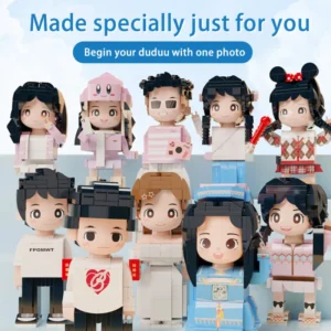 Full Body Customized 2 People Duddu Brick Figures Creative Couple Gifts Valentine's Day Gift Birthday Gift