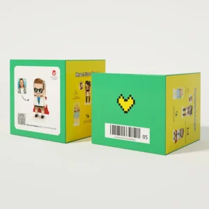 Personalized Christmas Dress Couple Brick Figures Custom Head 2 People Cute Brick Figures Small Particle Block Toy