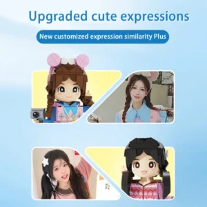 Full Body Customized 1 Person Cute Duddu Brick Figures Valentine's Day Gift Birthday Gift
