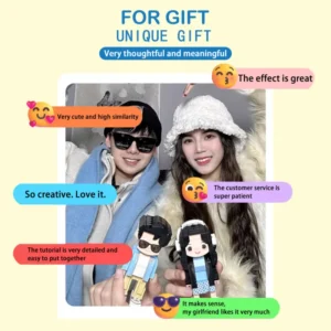 Full Body Customized 2 People Duddu Brick Figures Creative Couple Gifts Valentine's Day Gift Birthday Gift