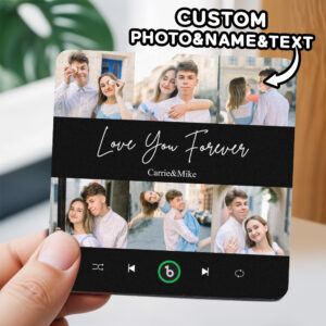 FridgeBeats Frameless Custom Photos Text Music Fridge Magnet Special for Valentine's Day New 4.0 Upgrade Colorful Album Sticker