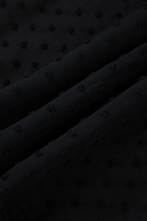 Black Dotty Lace Mesh Flowy Maxi Dress
