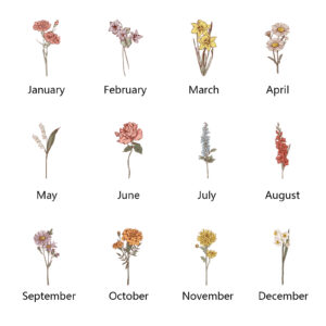 Personalized Birth Flower Ceramic Vase Home Decoration Birthday Gift for Mom Grandma