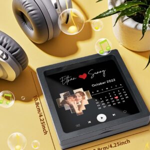 Personalized Name Photo Calendar and Music Fridge Magnet for Memorable Gifts