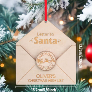 Personalized Christmas List Ornament Santa Letter Christmas Ornament for Christmas Gifts