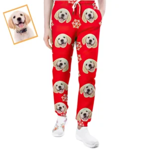 Custom Dog Face Christmas Sweatpants Unisex Joggers