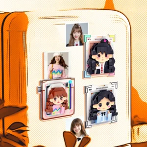 Personalized Brick Figure Fridge Magnets Photo Stickers Gift Fridge Magnets Gifts For Girlfriend Boyfriend