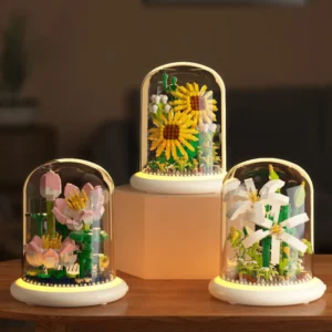 Lily Bouquets DIY Flower Building Set Perfect Birthday Gift with Dust Cover Valentines Gift