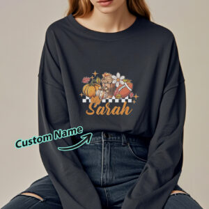Custom Engraved Personalized Name Halloween Long Sleeve T-Shirt