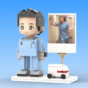 Full Body Customized 1 Person Brick Figures with Photo Doctor Theme Gift Birthday Gift Valentines Gift Father's Day Gift