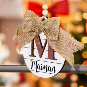 Personalized Family Name Christmas Ornament Monogram Ornament for Christmas Gift