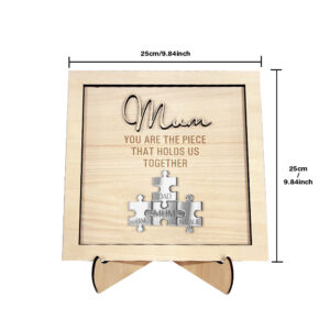 You Are the Piece That Holds Us Together Personalized Mum Puzzle Plaque Mother's Day Gift
