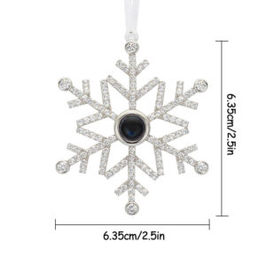 Personalized Projection Ornament Custom Photo Snowflake Christmas Ornament Gifts