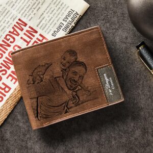 Gift for Dad To My Dad Personalized Photo Wallet Leather Wallet Engraved Wallet Gift For Him To My Son To My Brother