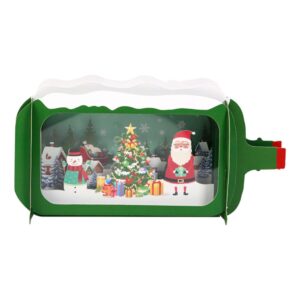 Creative Christmas 3D Pop Up Card Christmas Drift Bottle Pop Up Greeting Card