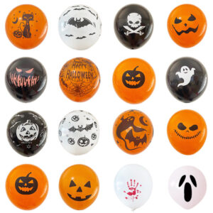 100Pcs Halloween Latex Balloons 12 Inch Balloons for Halloween Party Decorations