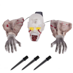 Halloween Decorations Outdoor Lighted Zombie Skeleton for Garden Haunted House Graveyard Halloween Party