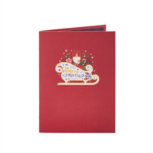 Christmas Sleigh Ornament Christmas 3D Pop Up Greeting Card