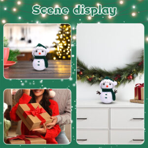 Christmas Snowman DIY Crochet Kit for Beginners with Step-by-Step Video Tutorials Gift for Adults and Kids