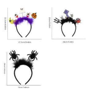 4 Pcs Halloween Headbands Halloween Hair Hoop Girls Head Wear Hair Accessories