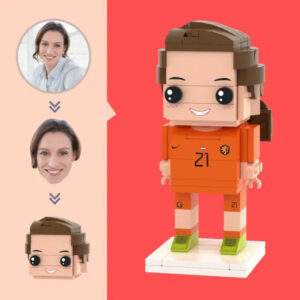 Customized Head Football Player Brick Figures Small Particle Building Block Toys Can Be Customized As Building Block Art Gifts