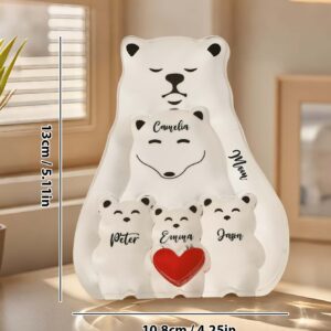 Personalized Bear Puzzle Single Parent Bears Family Block Puzzle Gifts for Mother Father