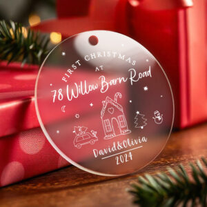 Personalised First Christmas in New Home Ornament New Home Ornament for Housewarming Gift