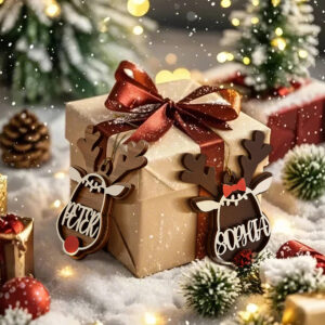 Personalized Reindeer Ornament with Name Christmas Tree Decorations Gift
