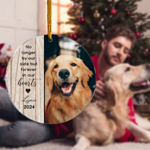 Personalized Pet Christmas Ornament with Photo Christmas Tree Decoration for Pet Memorial Gift