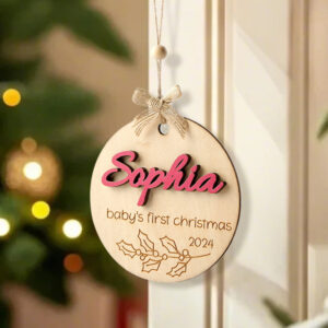 Personalized Baby's First Christmas Ornament with Name First Christmas Ornament for New Baby Gift