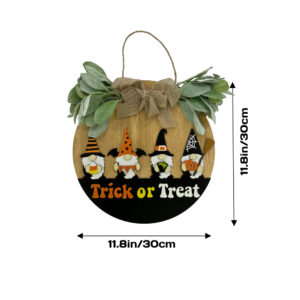 Halloween Welcome Sign for Front Door Farmhouse Wreath Porch Decor Hanging Decoration Gifts