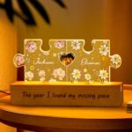 Personalized Couple Puzzle Led Night Light With Birth Flower Photo Night Light Gifts For Her 6 482206685952212992