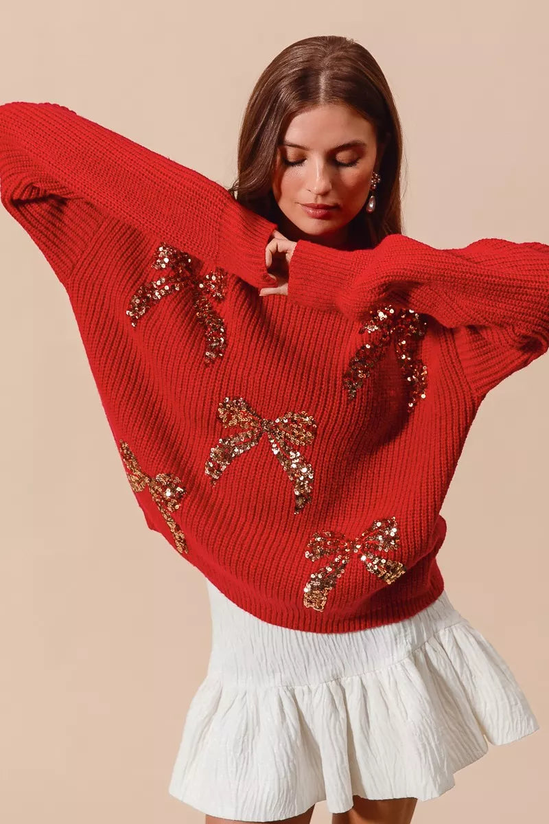 So Me All Over Ribbon Sequins Christmas Holiday Sweater 7 012ca982439549e6a21d5d8ddf9110cb-Max-Origin