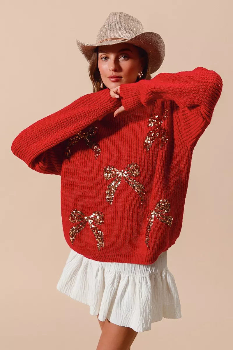 So Me All Over Ribbon Sequins Christmas Holiday Sweater 8 1af3925f6a184bf89675a4e5472d5819-Max-Origin