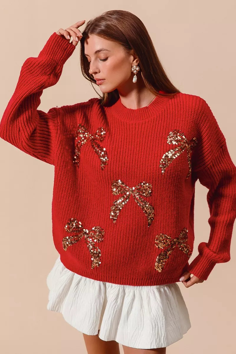 So Me All Over Ribbon Sequins Christmas Holiday Sweater 3 5238b2b9bd354cbf9e96c0405f5ffb73-Max-Origin