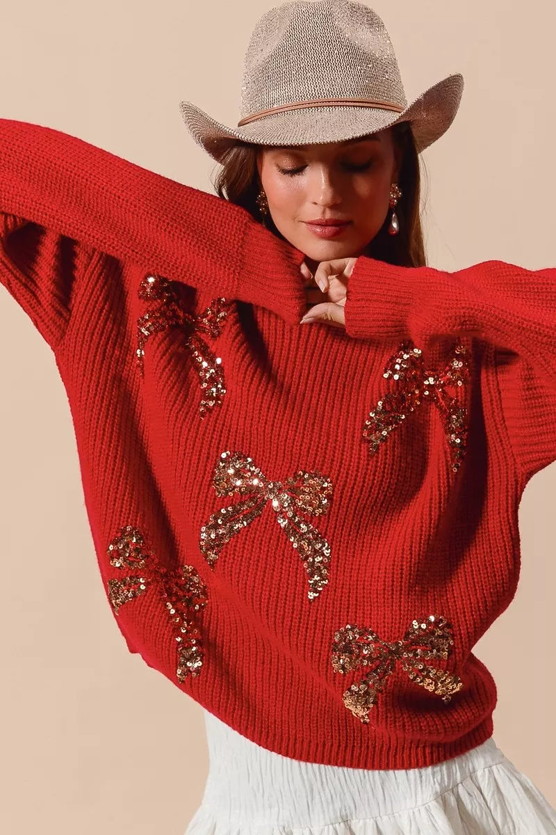 So Me All Over Ribbon Sequins Christmas Holiday Sweater 4 a4ca4c00ff224985ad697712c13b31ed-Max-Origin