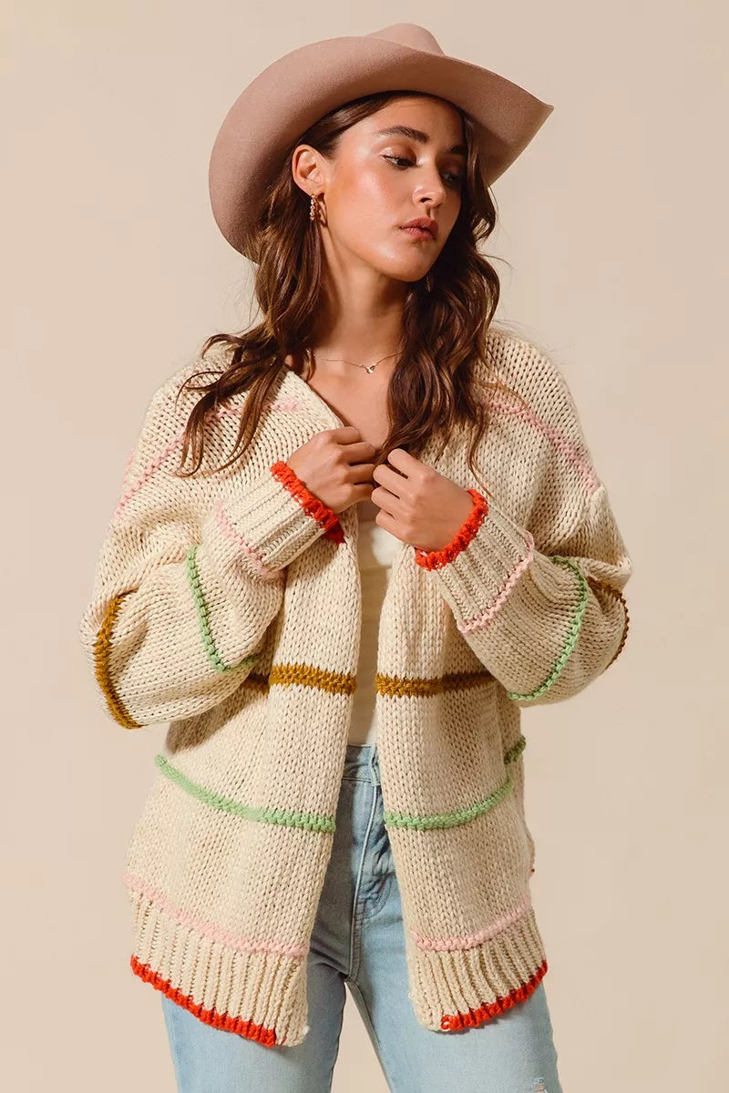 So Me Loose Fit Multi Stripe Open Front Cardigan 1 cd2cacdfeaf2407e9d0550dedbf235b6-Max-Origin