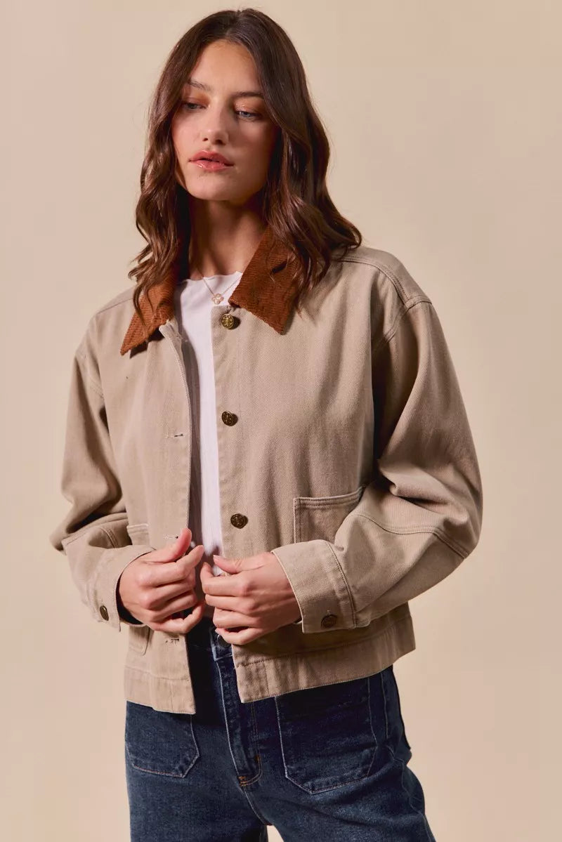 So Me Cotton Twill Cropped Barn Jacket Wtih Collar 10 0dccad0382514cf182dbbdd150c2eb36-Max-Origin