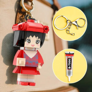 Mini Brick Figure with Keychain