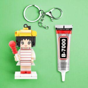 Mini Brick Figure with Keychain