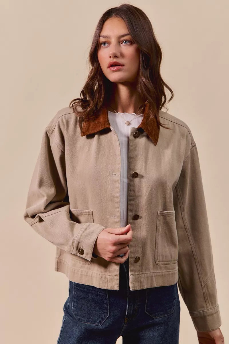 So Me Cotton Twill Cropped Barn Jacket Wtih Collar 2 d0ac13d1665f4ce9a880679ecb160395-Max-Origin